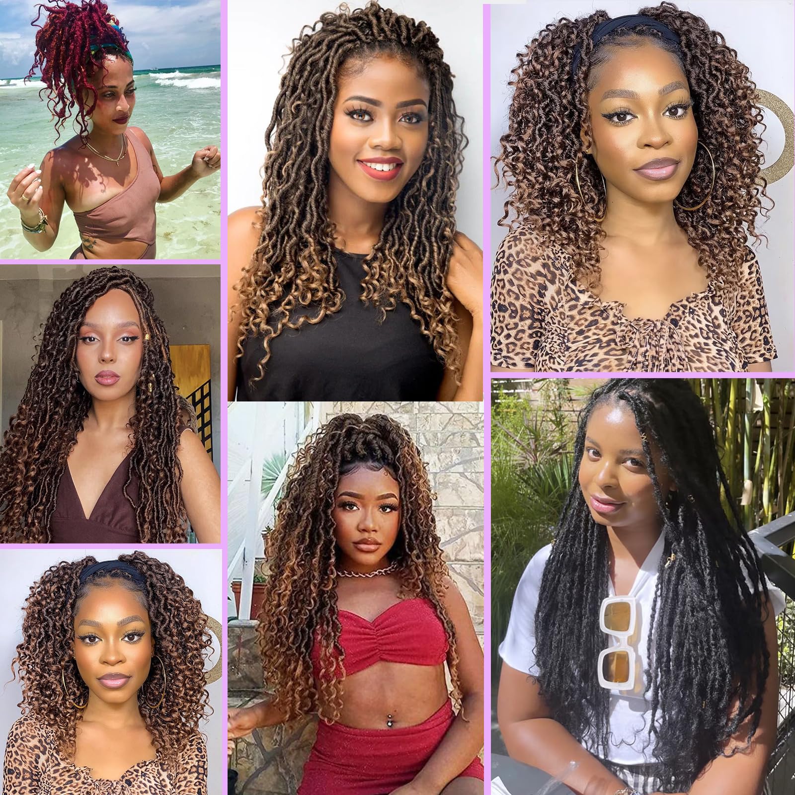 Leeven model outdoors wearing goddess locs for stylish versatility