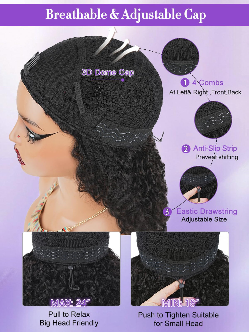 Legendhair hair texture detail with fingers through curls for softness