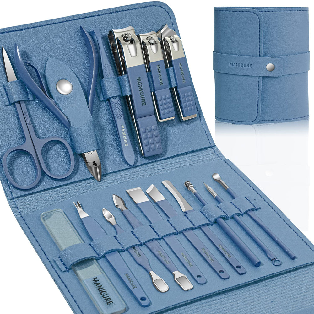 Leipple open leather case showing all 16 tools neatly organized for convenience