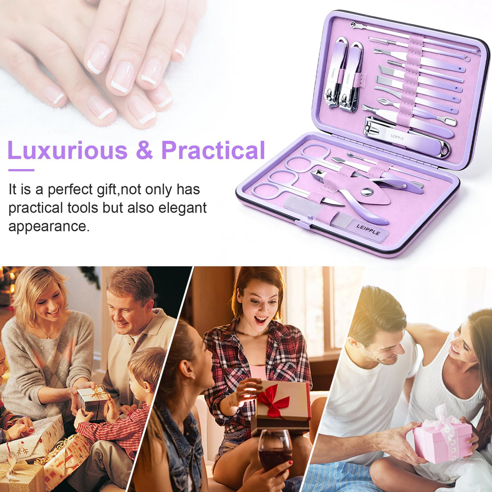 Leipple set staged on vanity for organized at-home grooming convenience