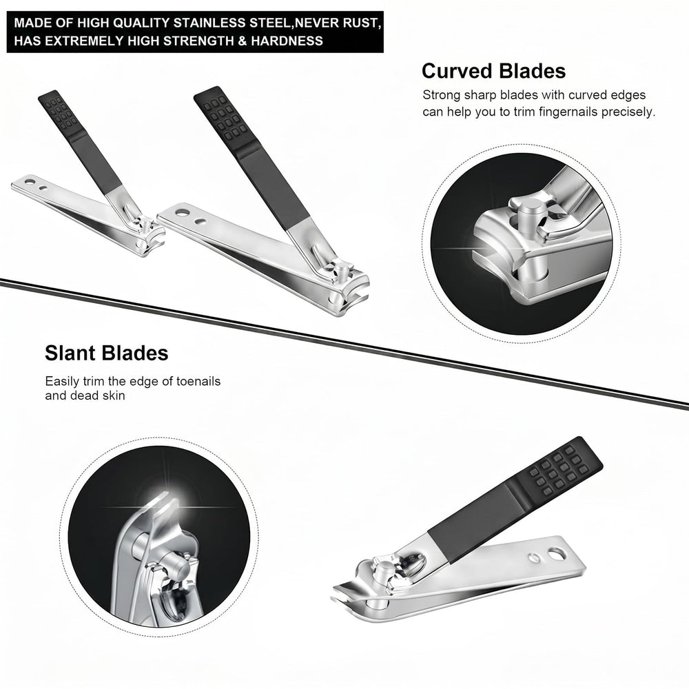 Leipple close-up of heavy-duty stainless steel nail clipper for sharp long-lasting cuts