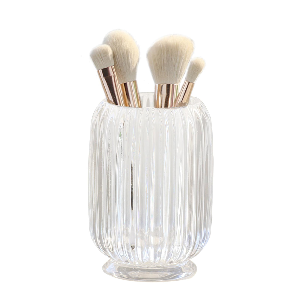 Lejesth front view clear striped holder showing neat organization benefit