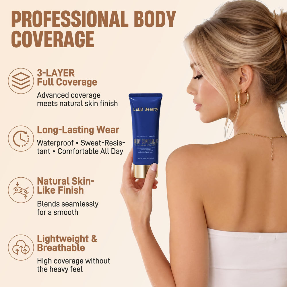 LELB application on arm showing fast coverage and natural finish benefit
