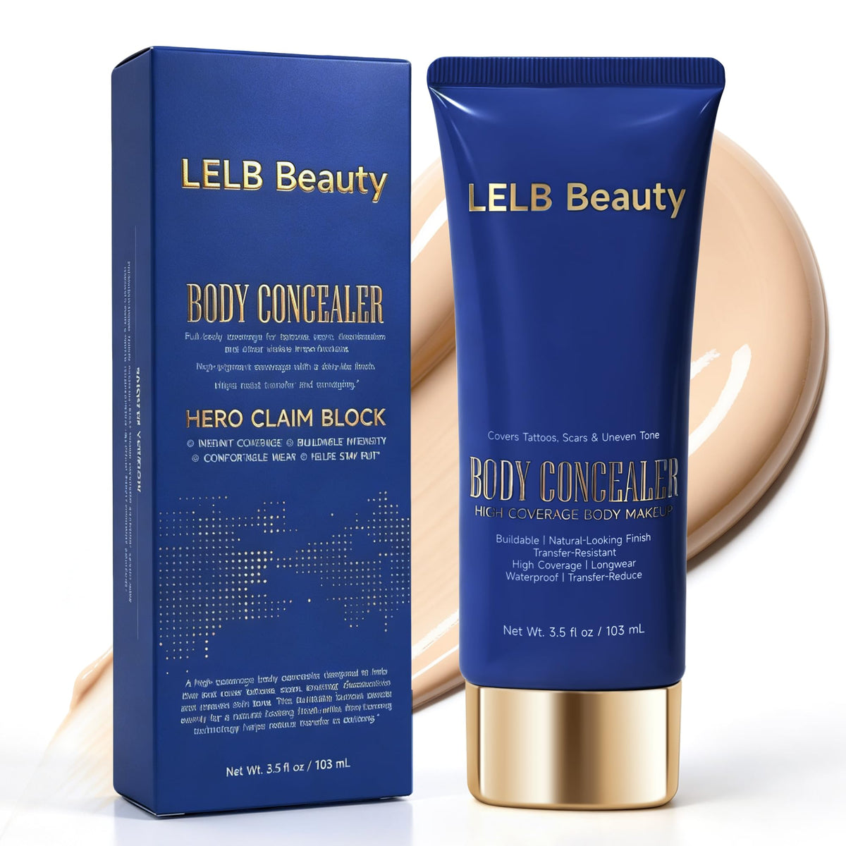 LELB front packaging tube showing clear product branding and volume