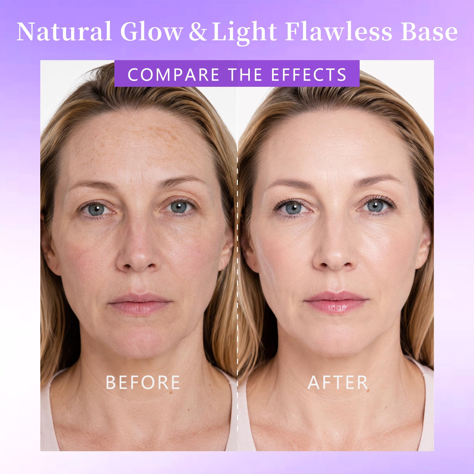 LELLURE model applying foundation stick to cheek for fast, even coverage