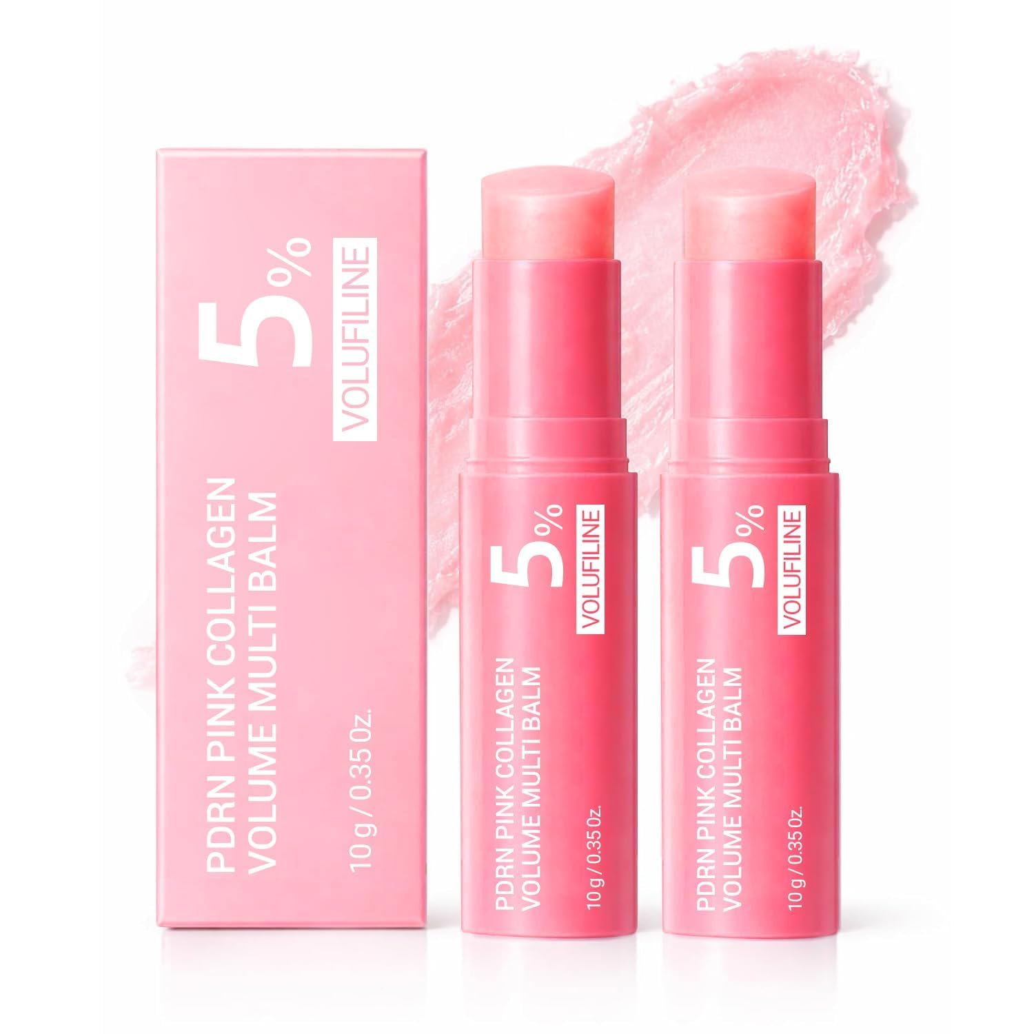 LELLURE front packaging showing two balm sticks and benefits