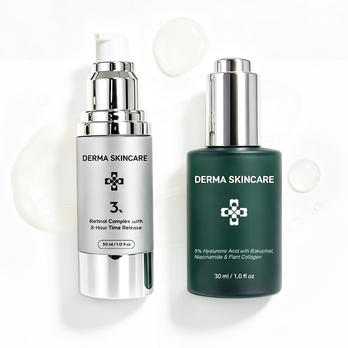 LELLURE bottle front packaging showing sleek label and two-piece set benefits