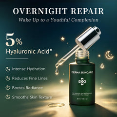 LELLURE ingredients flatlay with hyaluronic acid and botanical extracts highlighted