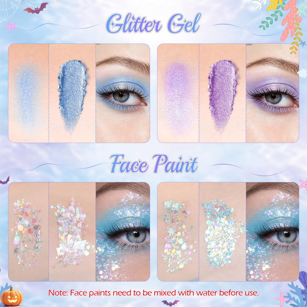 LEMEWEL application in action model using stencil and glitter for fast results