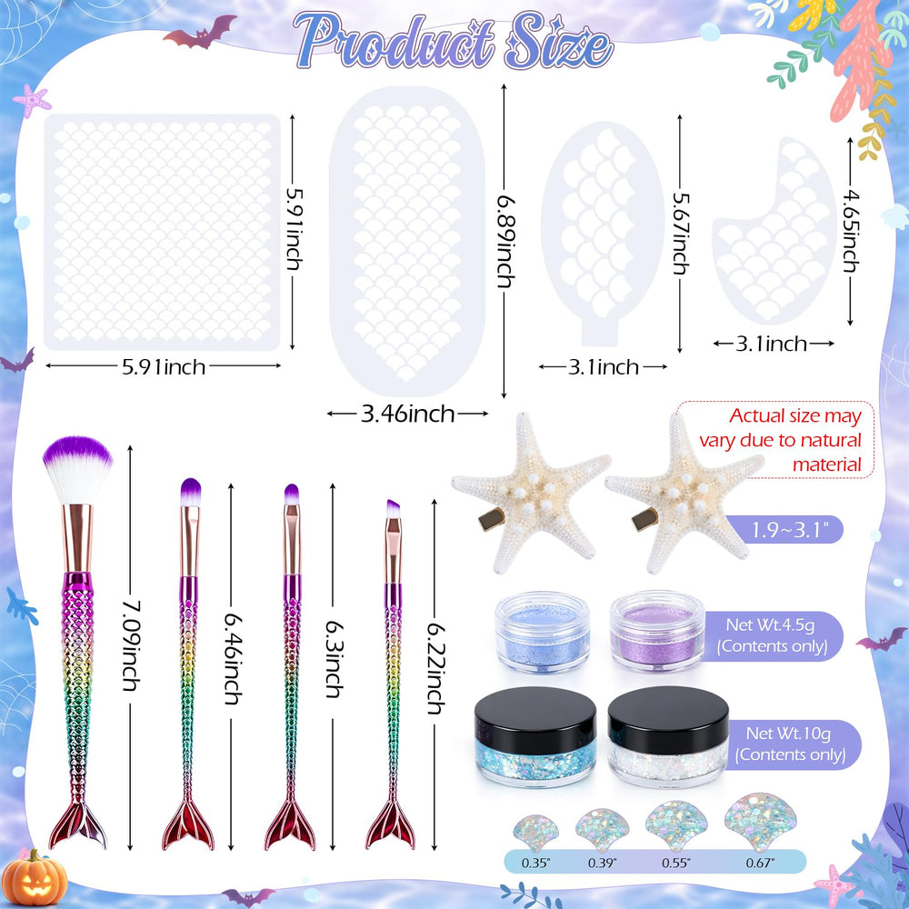 LEMEWEL kit contents laid out with paints brushes stencils and starfish clips