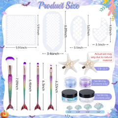 LEMEWEL kit contents laid out with paints brushes stencils and starfish clips