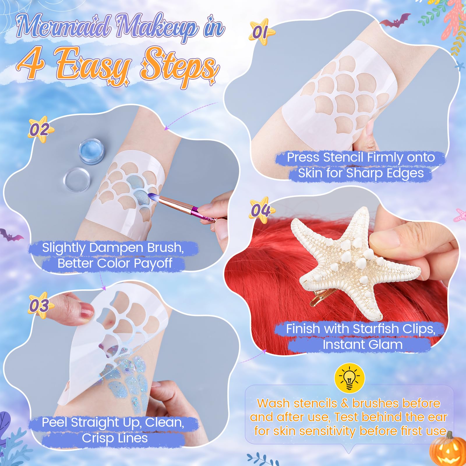 LEMEWEL genuine dried starfish hair clip detail adds authentic beach charm