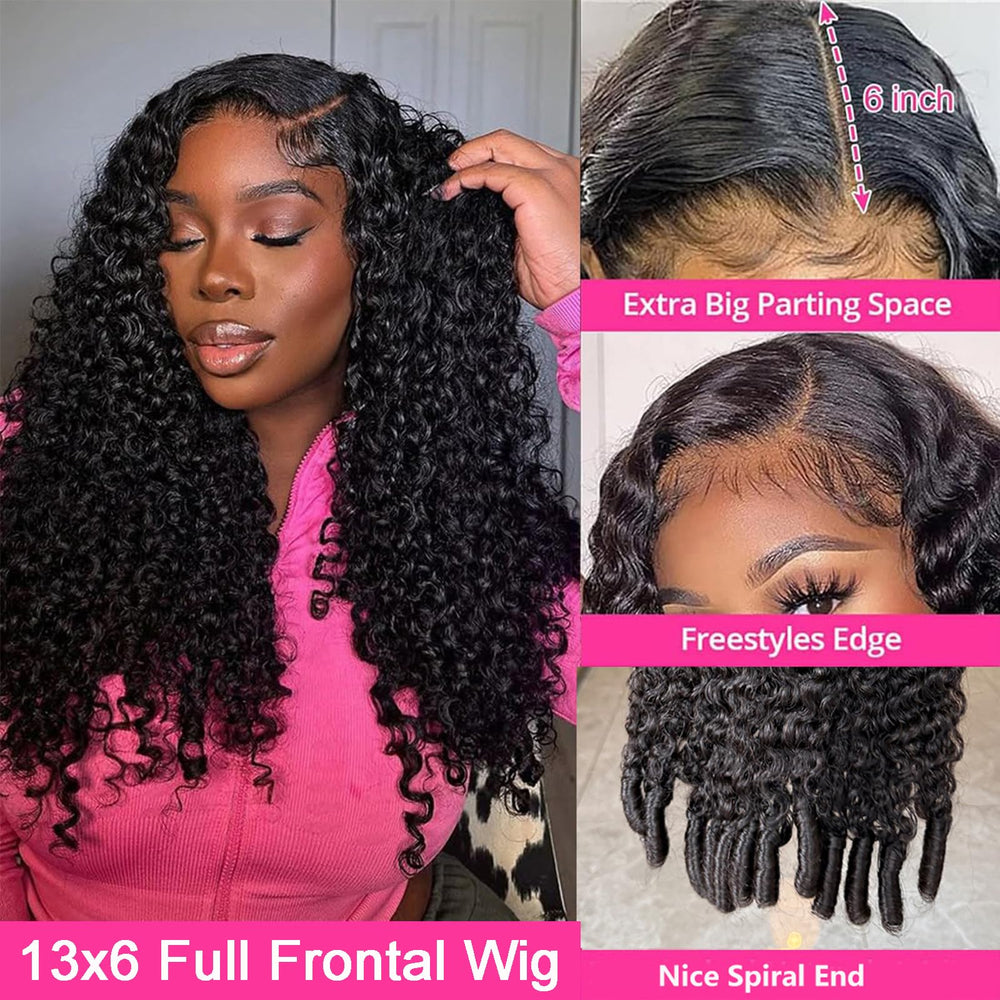 Lemoda wig length comparison on model showing 24-inch scale