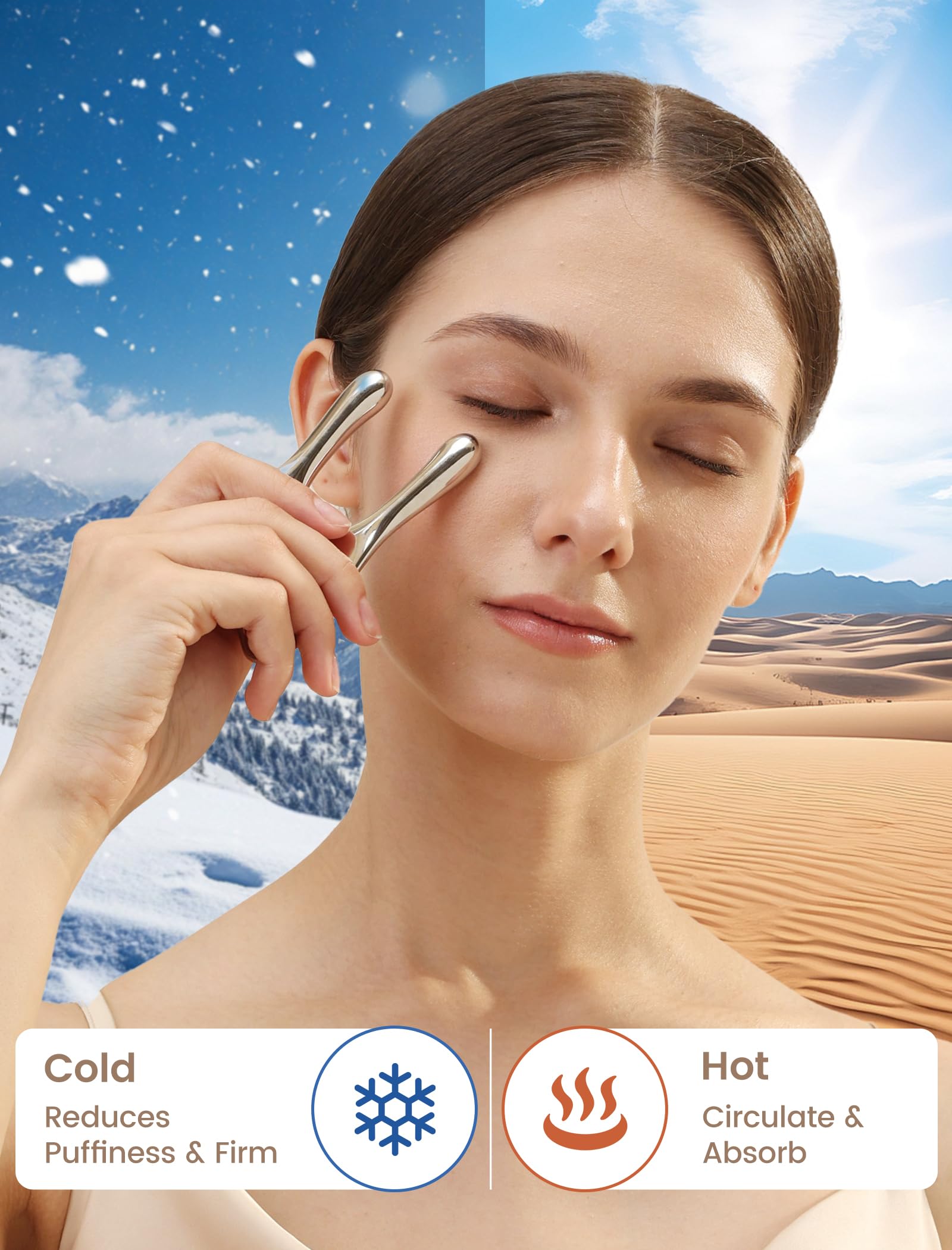 Lemove gua sha warmed in bowl demonstrating soothing heat for muscle relaxation