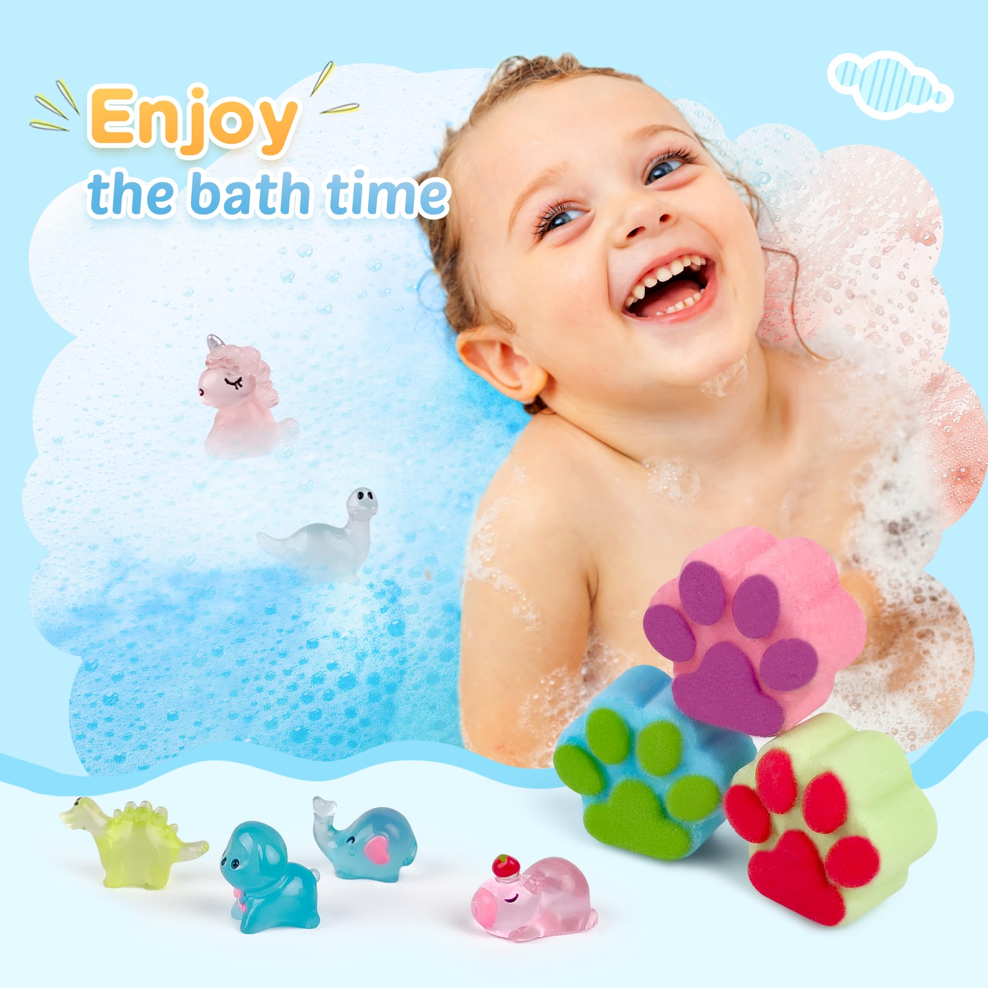 leoce bath bomb held in child's hand to show compact scale