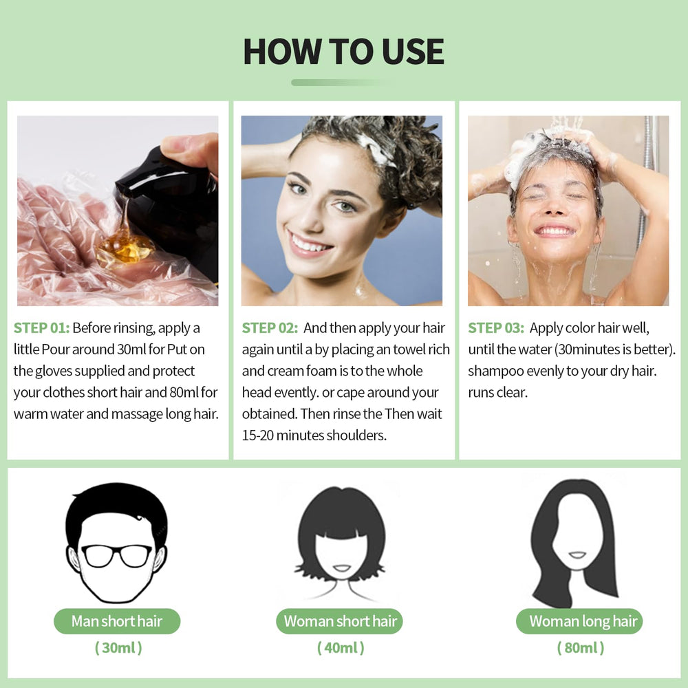 leorx applied to wet hair demonstrating easy at-home use and time-saving