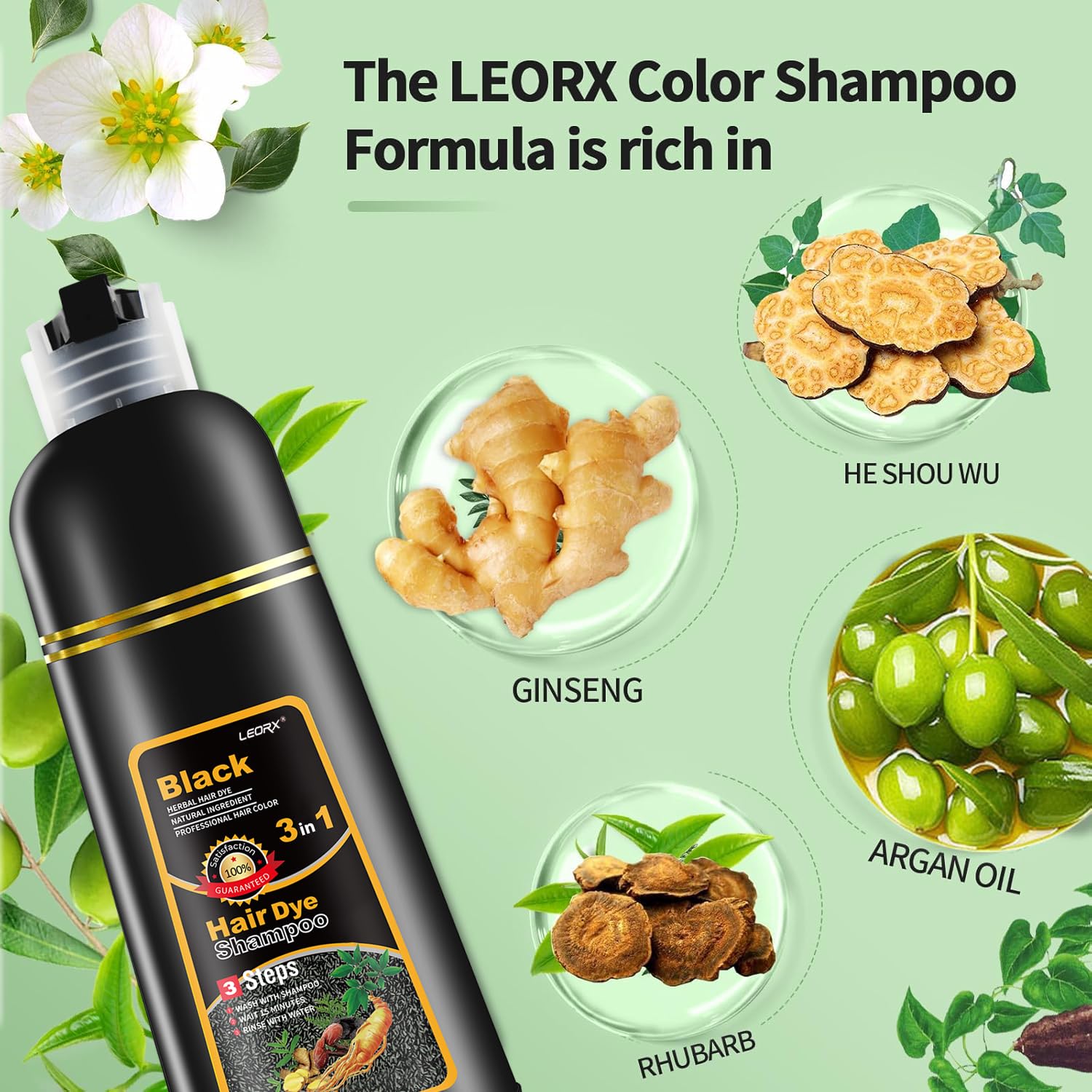 leorx shampoo lather close-up showing creamy texture and even coverage