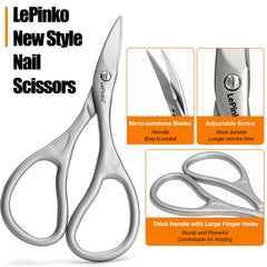 LePinko closeup of micro‑serrated blades showing precise grip for cleaner cuts