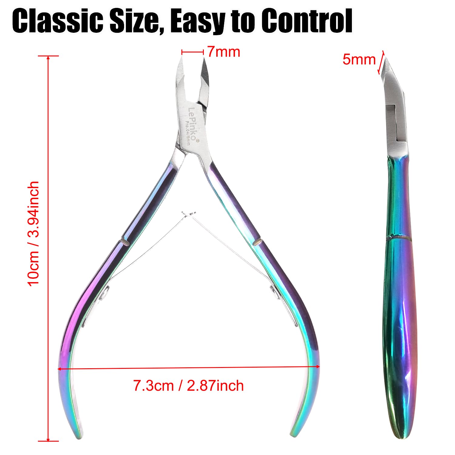 LePinko nipper in use trimming a hangnail for safe neat cut results