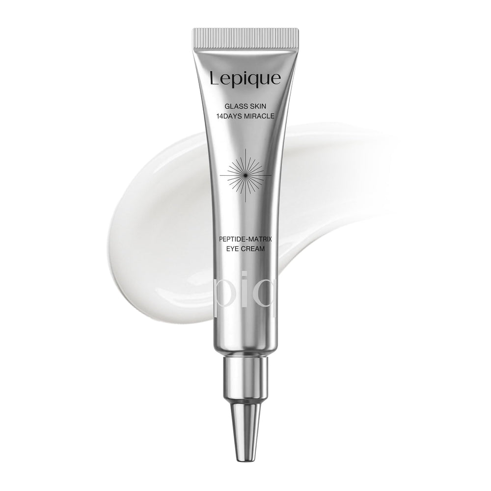 Lepique eye cream front packaging showing product and benefits