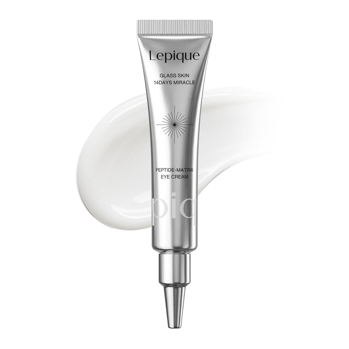 Lepique eye cream front packaging showing product and benefits