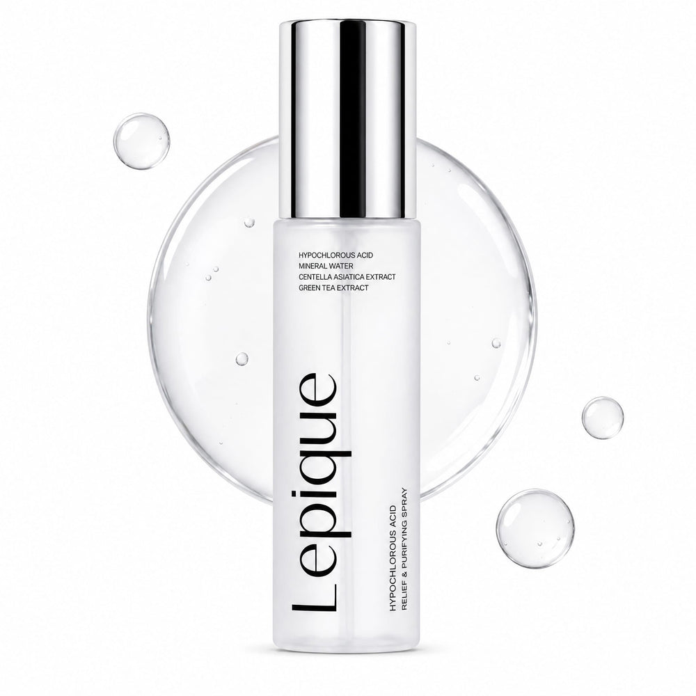 Lepique front packaging showing the 5.07 fl oz spray and product branding benefits