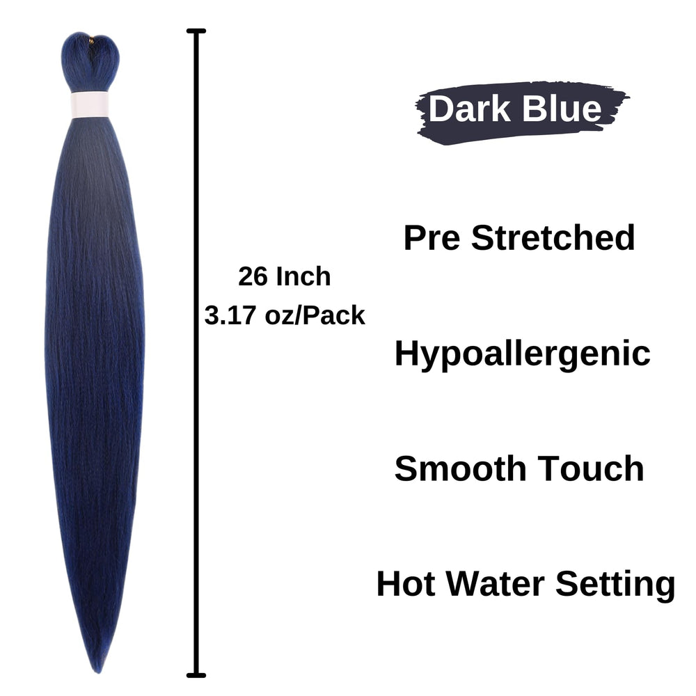 Close-up of Leticia dark blue braid texture showing natural yaki look
