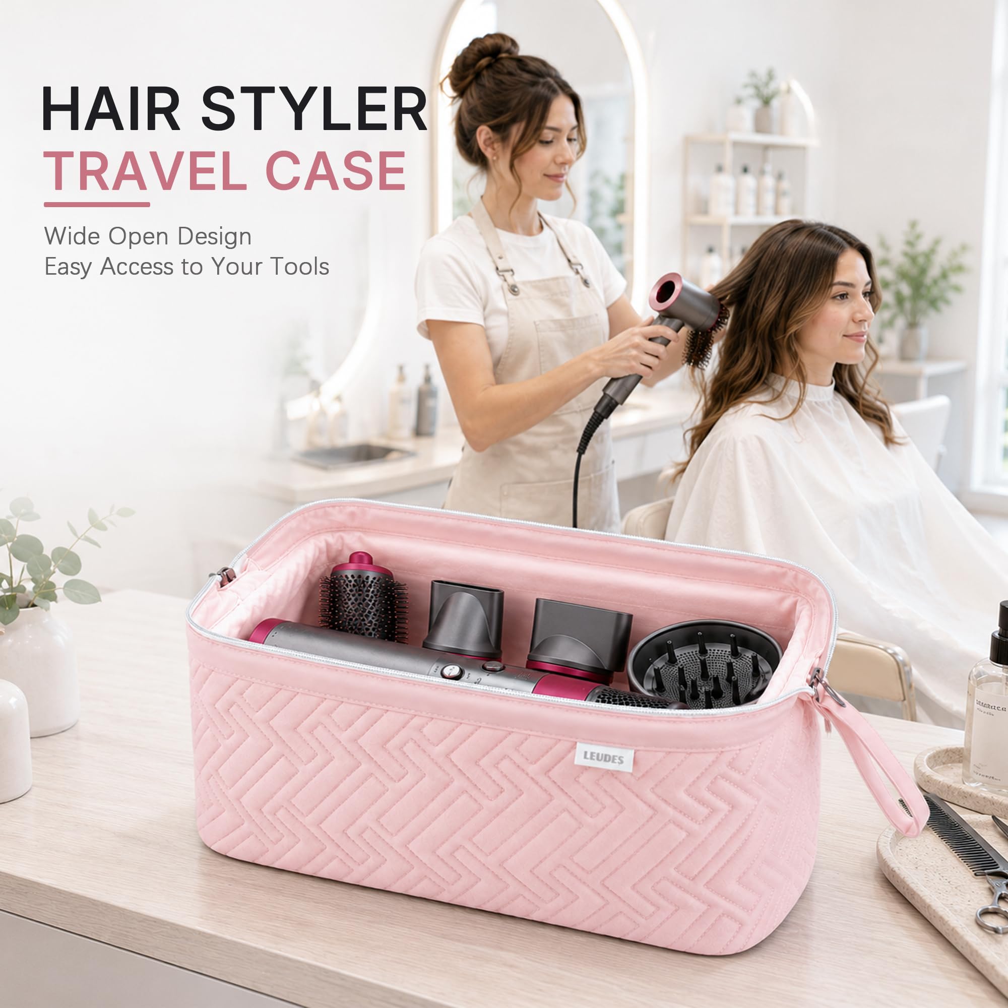 Leudes packed inside a suitcase saving space and protecting tools