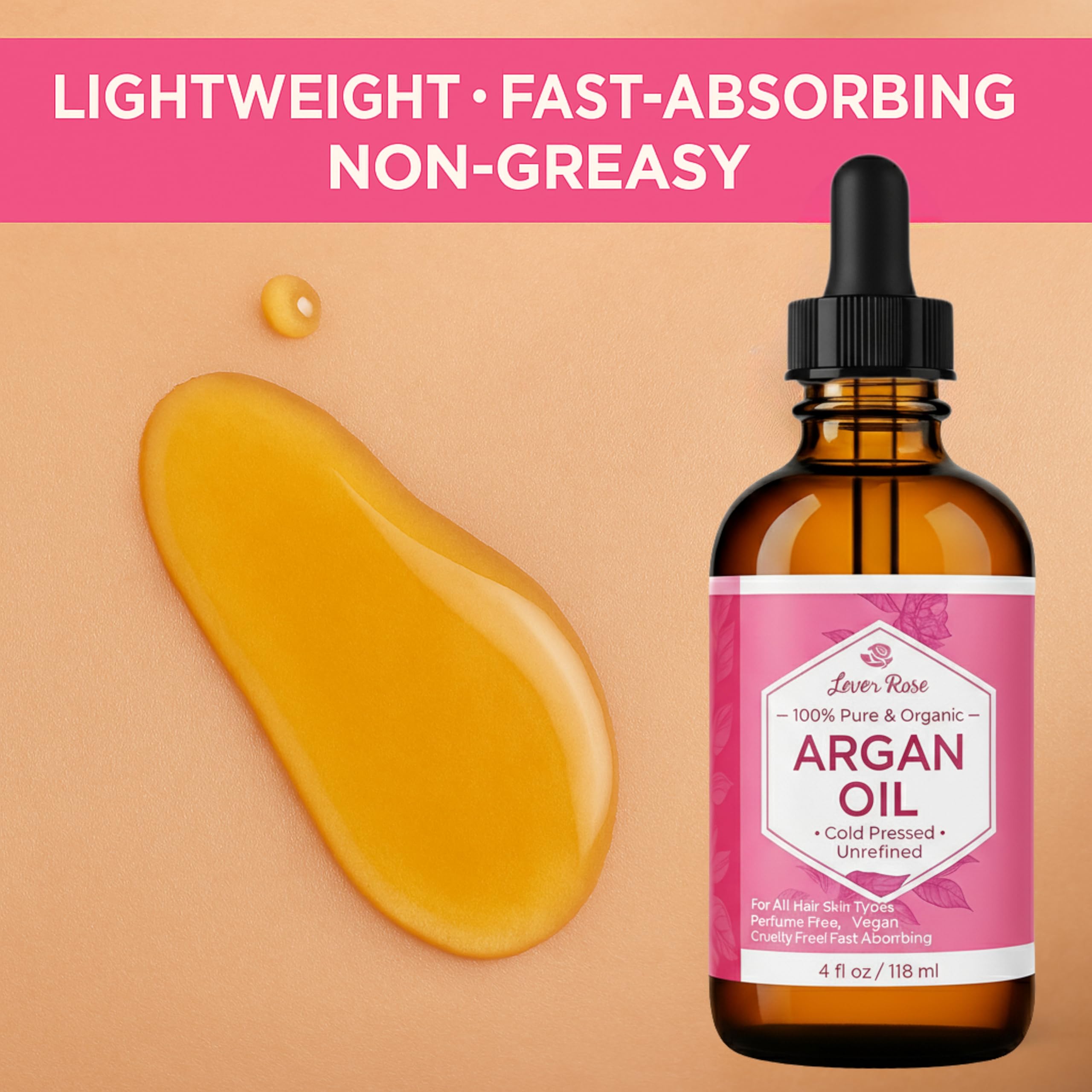 Leven Rose applying argan oil to face for lightweight hydration benefit