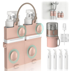 LEVOGO front view of full 4 in 1 set showing bottles and silicone case for compact packing