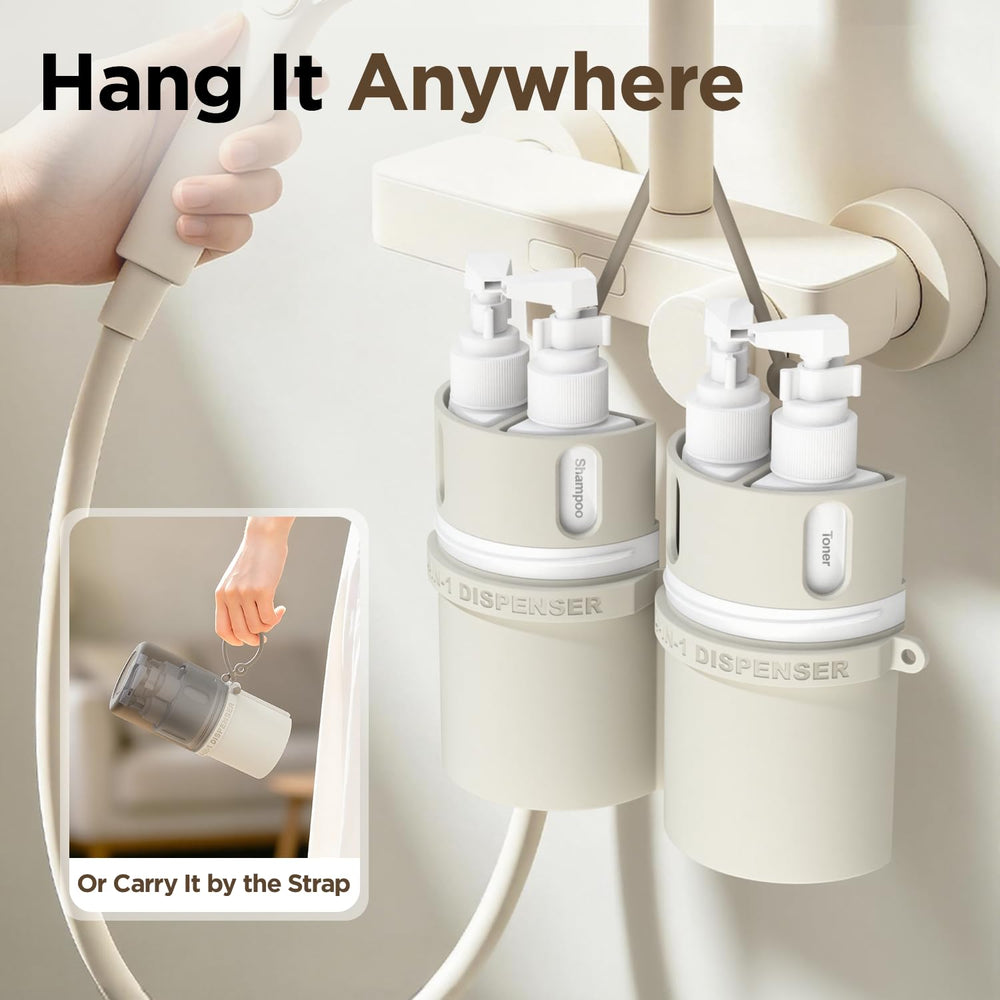 LEVOGO silicone case suctioned to tile keeping bottles stable and accessible