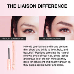 Liaison serum applied to brow showing targeted coverage benefit