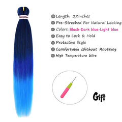 Liang Dian pre-stretched tapered tip detail for faster, easier braiding benefit