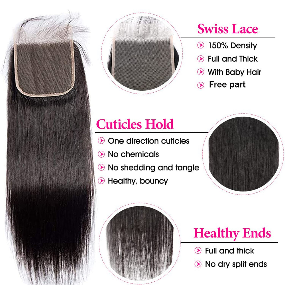 Liangya Hair closure worn on model showing natural hairline and styling versatility