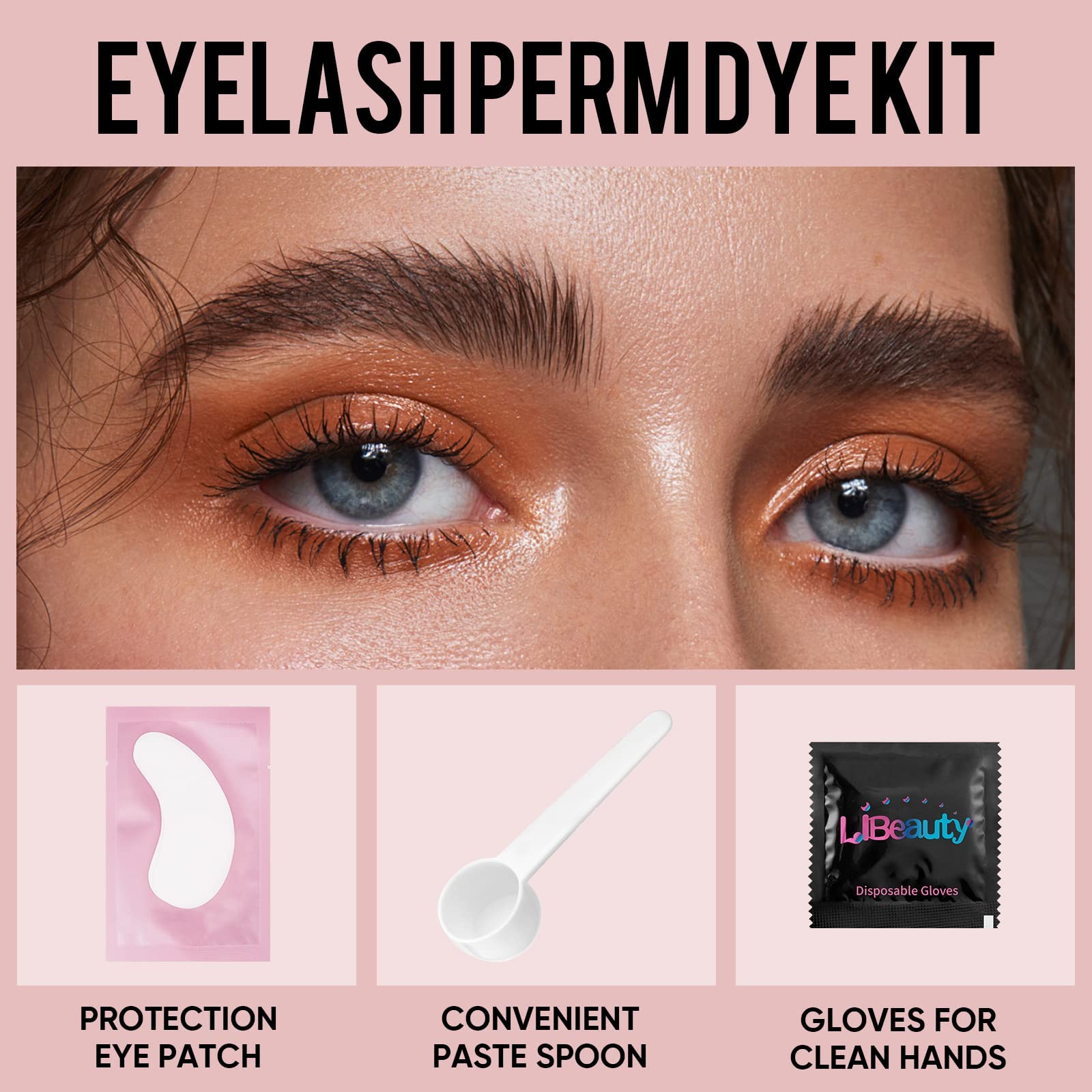 Libeauty application closeup on lashes, demonstrates precise control