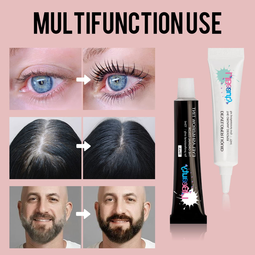 Libeauty before and after brows, reveals fuller natural-looking definition