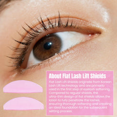 Libeauty flat shields detail showing 1mm thin profile for better lash contact