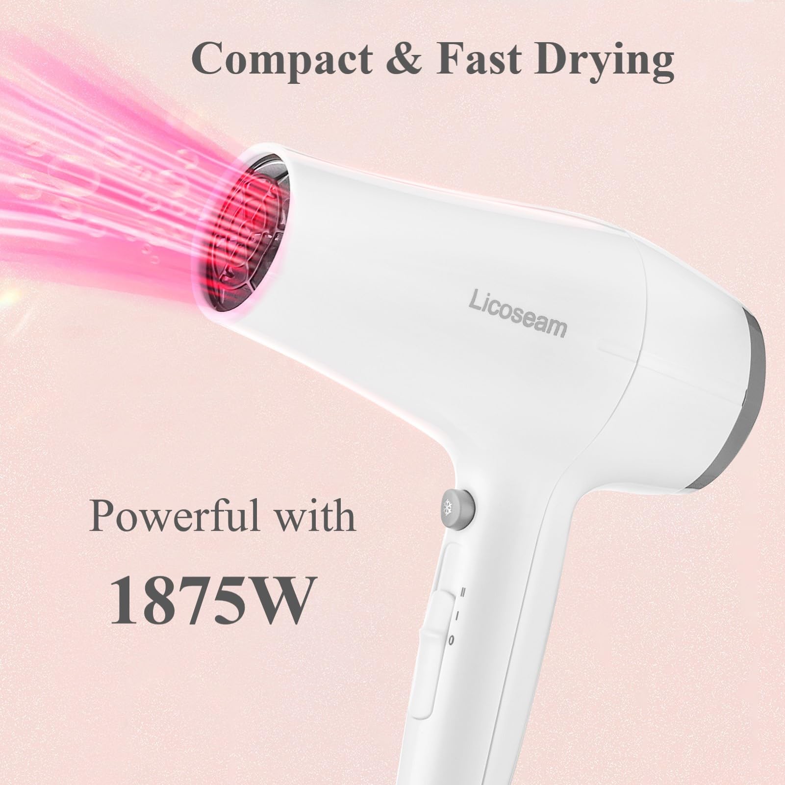 Licoseam dryer on scale demonstrating 0.9 lb portable weight advantage