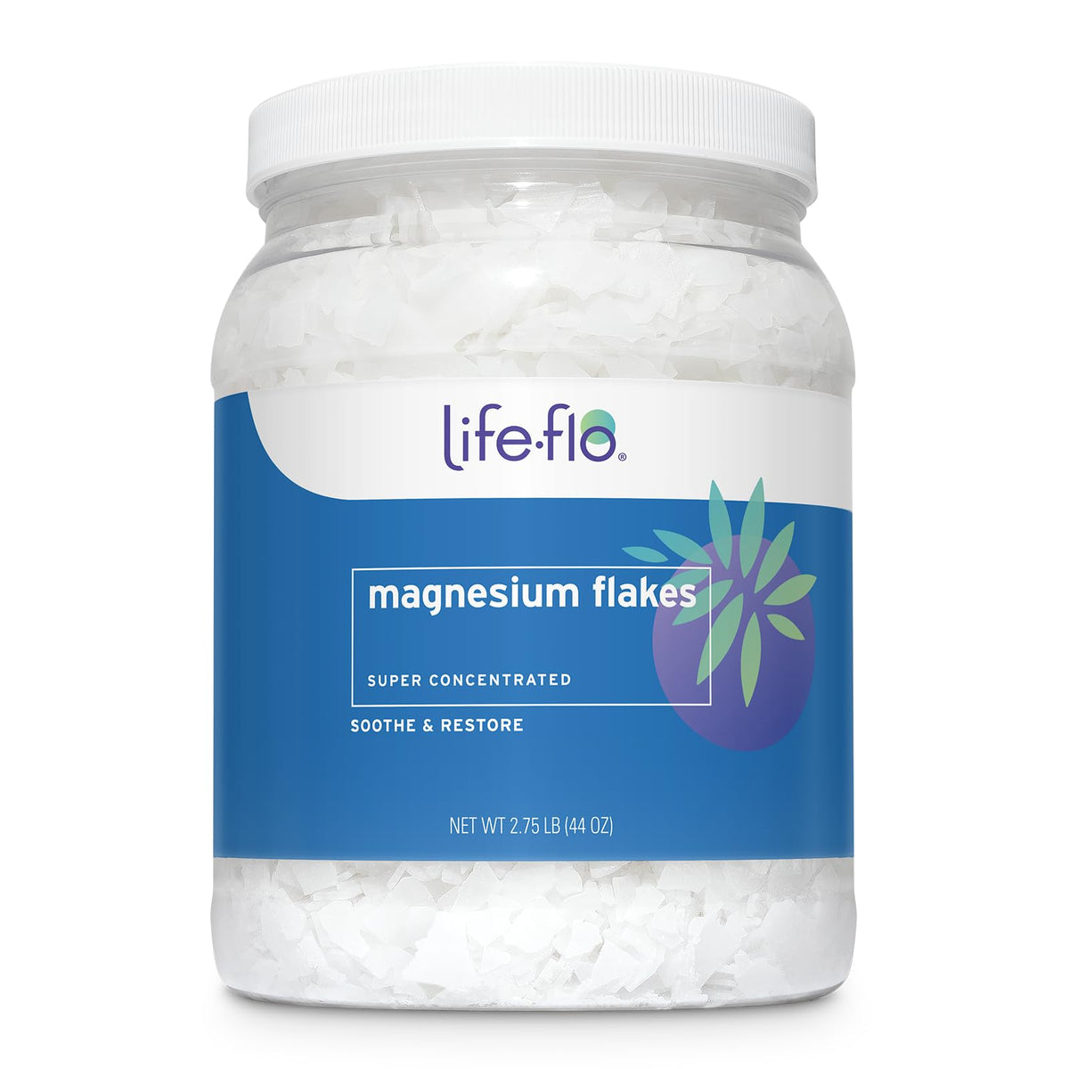 LIFE-FLO front jar view showing product and label, promotes purity