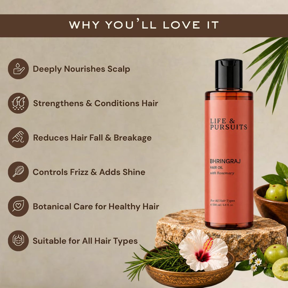 Life & Pursuits before and after hair comparison showing improved manageability