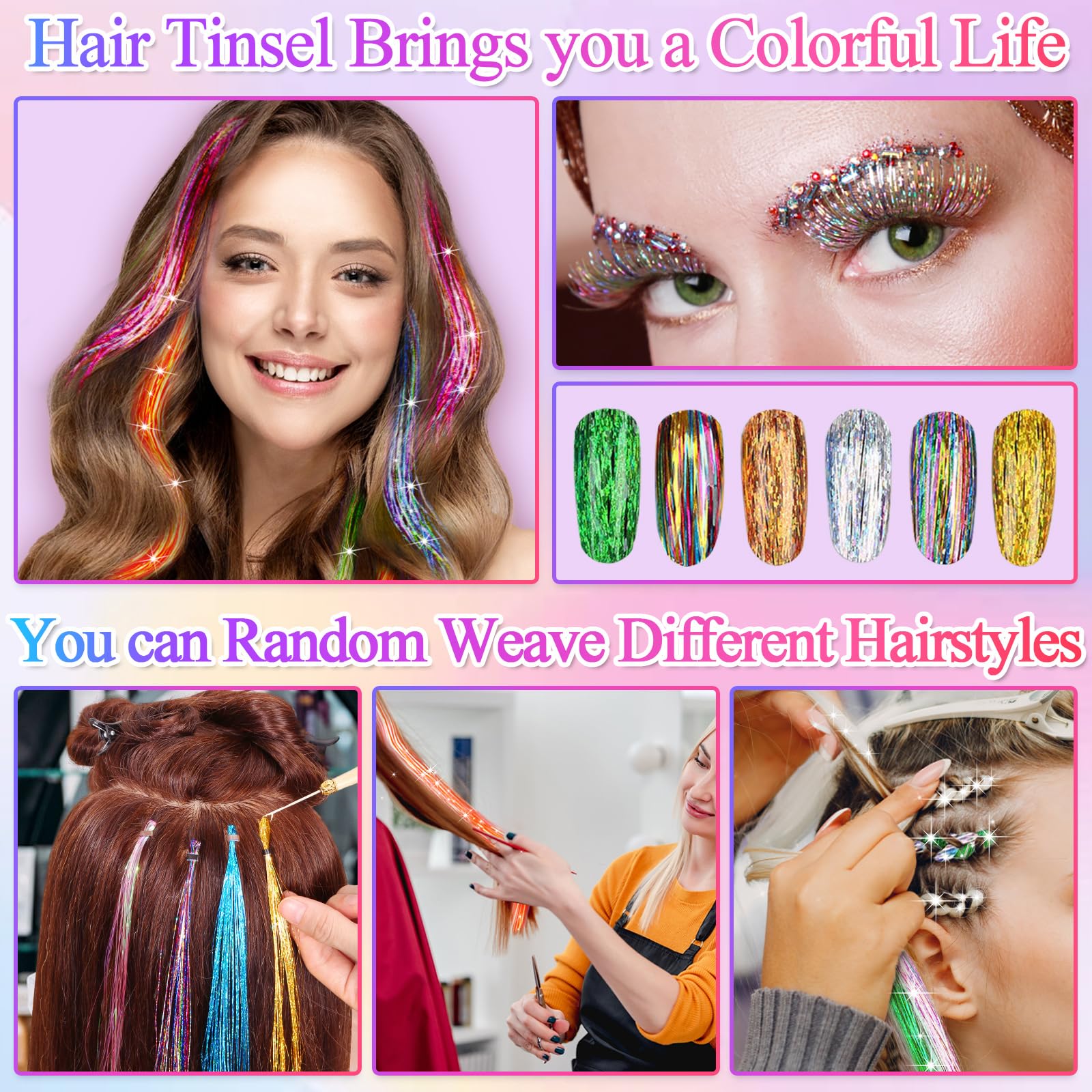 LifeisLuck micro silicone rings and crochet tool detail for secure attachment