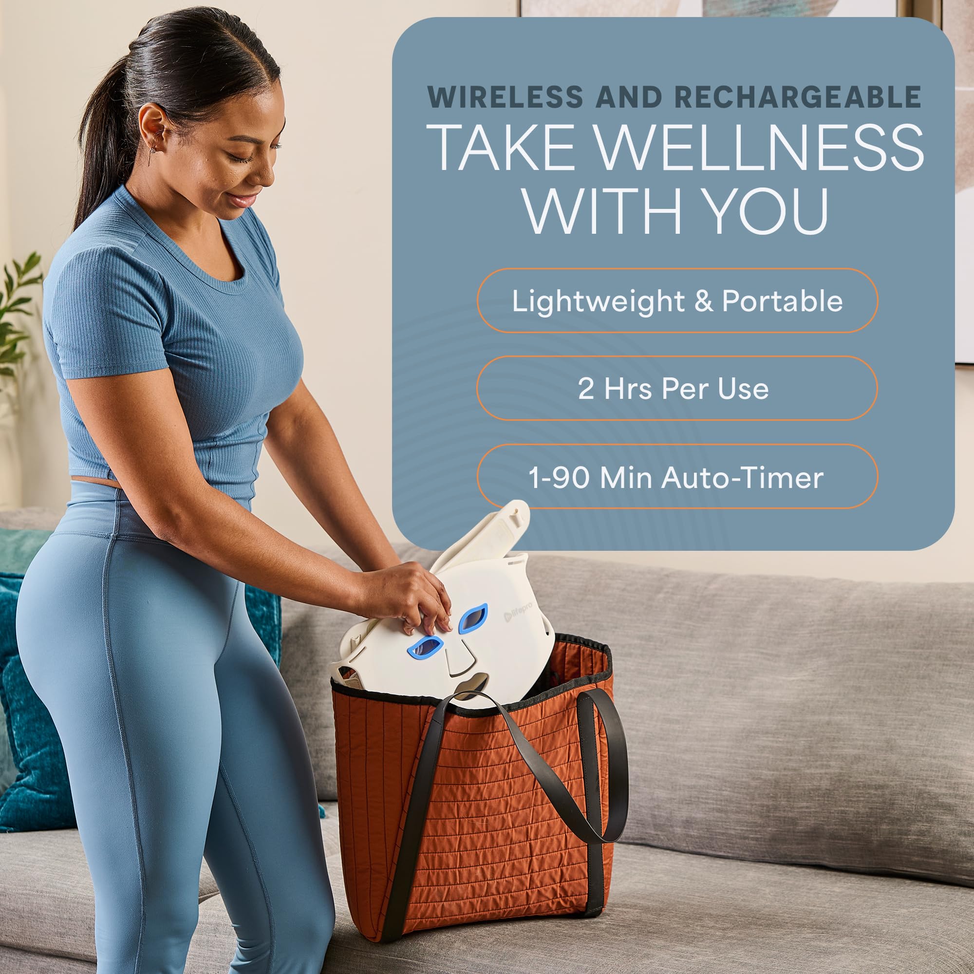LifePro Revitaglow adjustable strap displayed for secure, customizable fit