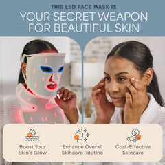 LifePro Revitaglow side profile demonstrating mask fit and relaxed comfort