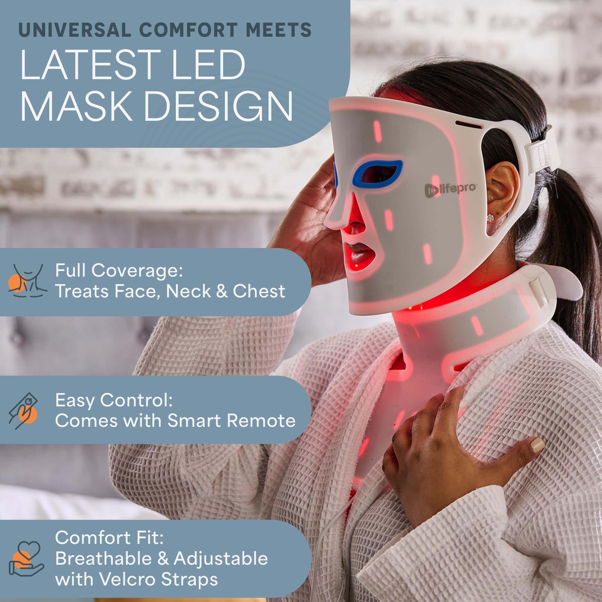 LifePro Revitaglow silicone texture showing soft material for comfortable wear