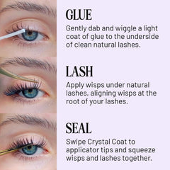 Lilac St applicator tip detail for precise lash placement benefit