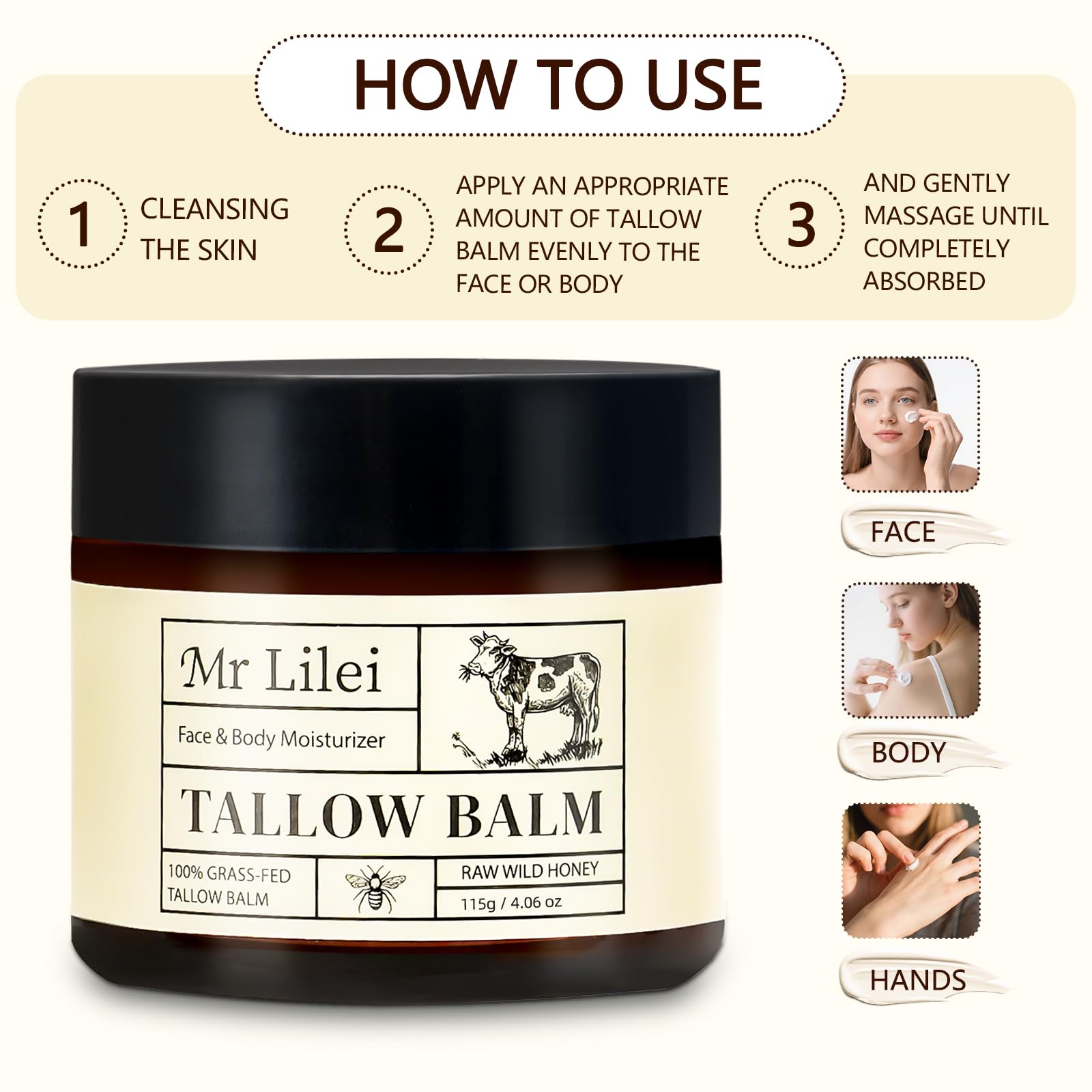 Lilei Beauty balm on lips as spot treatment showing chapped-lip protection benefit