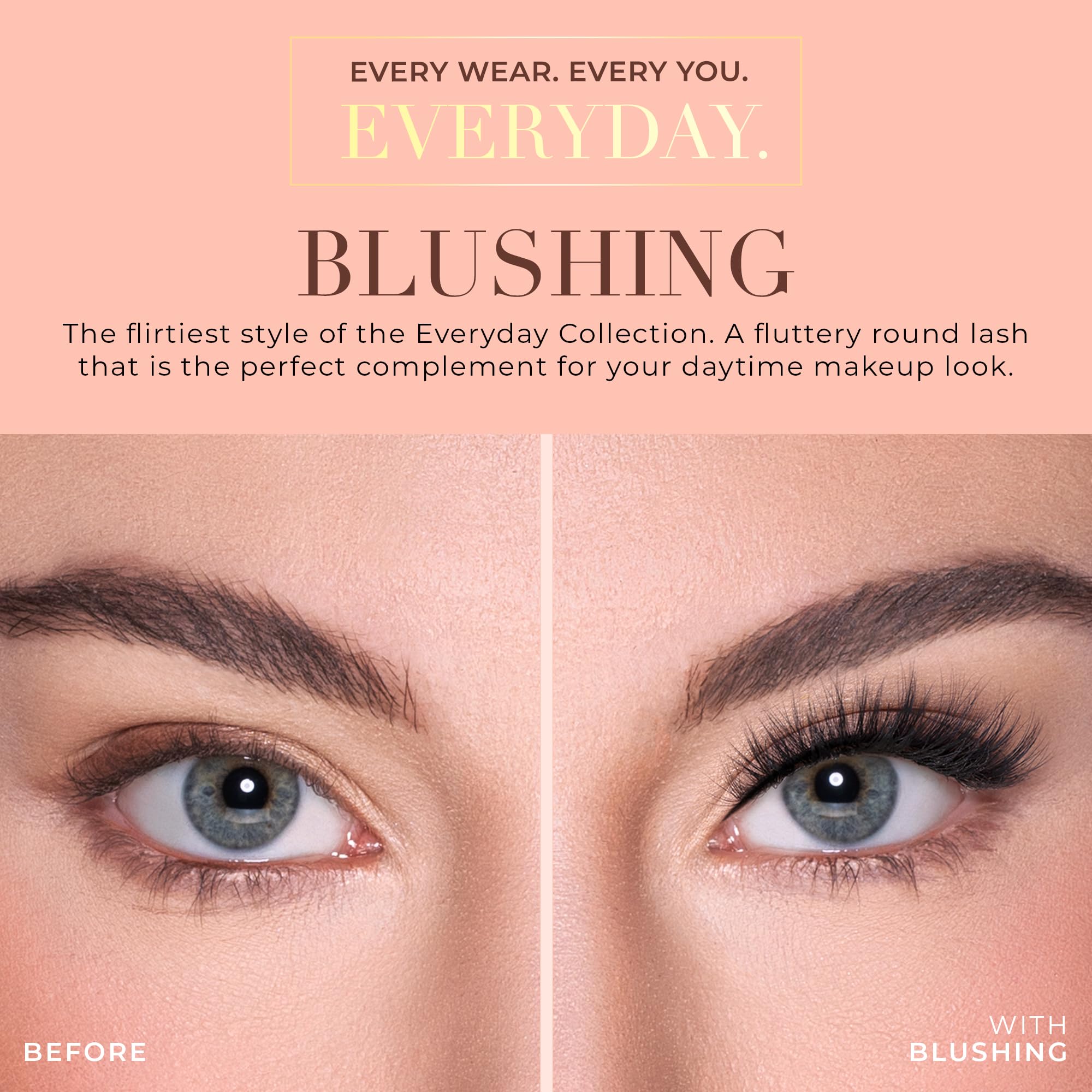 Lilly Lashes applied on eye demonstrating natural enhancement and comfort