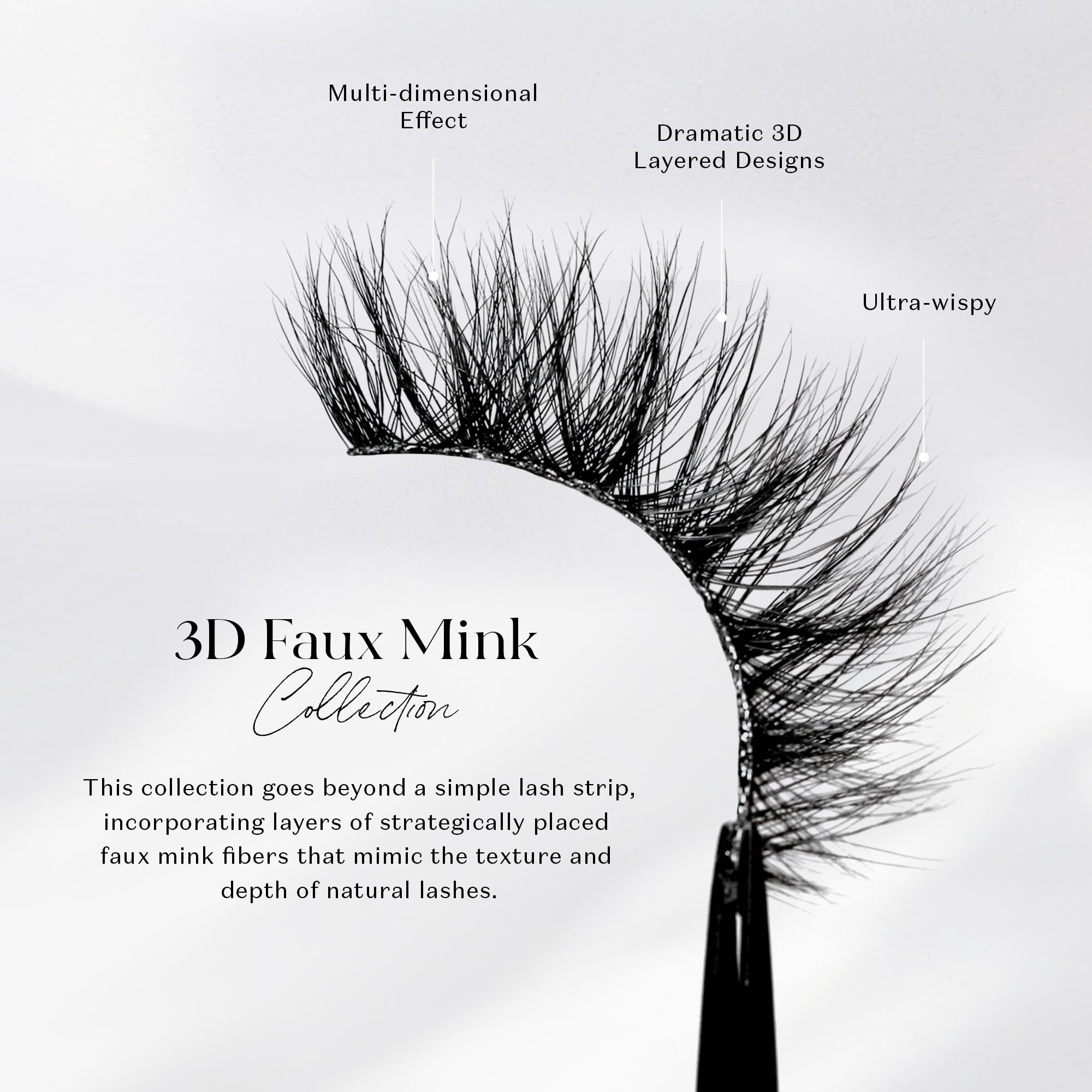 Lilly Lashes flexible band detail showing bend and comfortable fit benefit