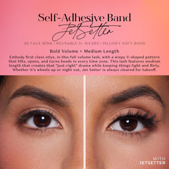 Lilly Lashes JetSetter band close-up highlighting soft pillowy adhesive for comfort