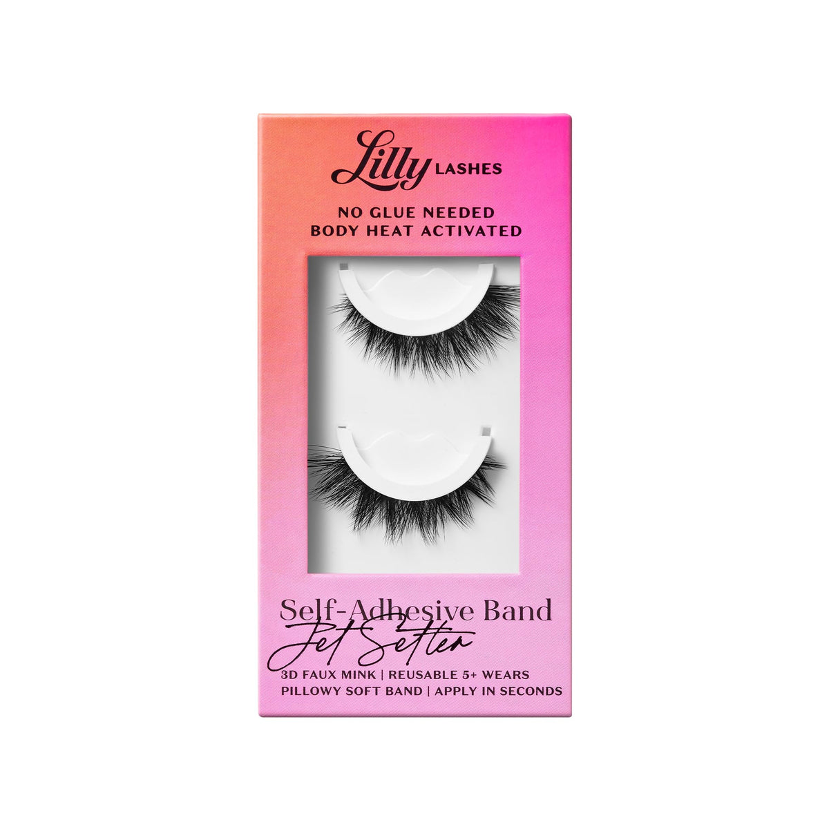 Lilly Lashes JetSetter front packaging showing product and branding for convenience